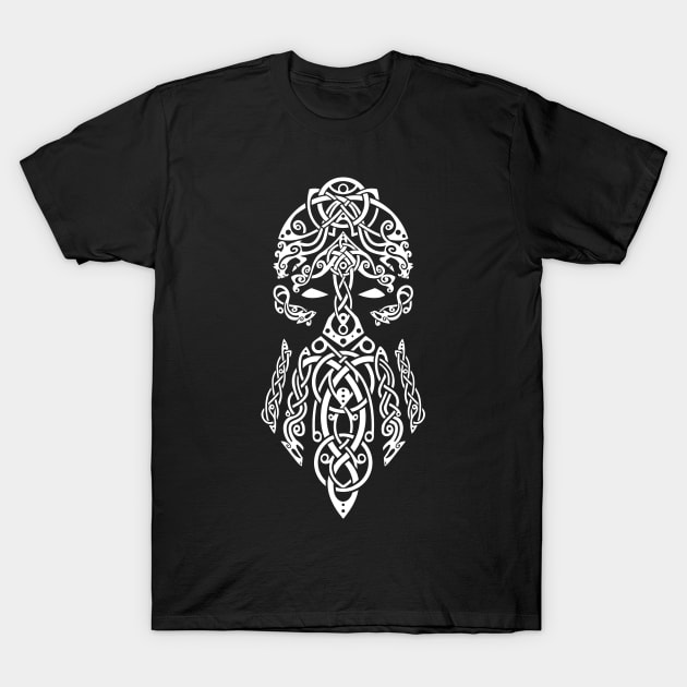 Tyr, Norse God of War, Law and Justice - White T-Shirt by Art of Arklin